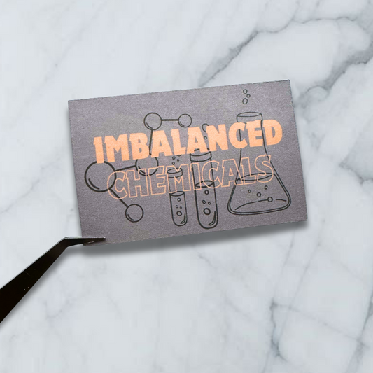 imbalanced chemicals mental health sticker