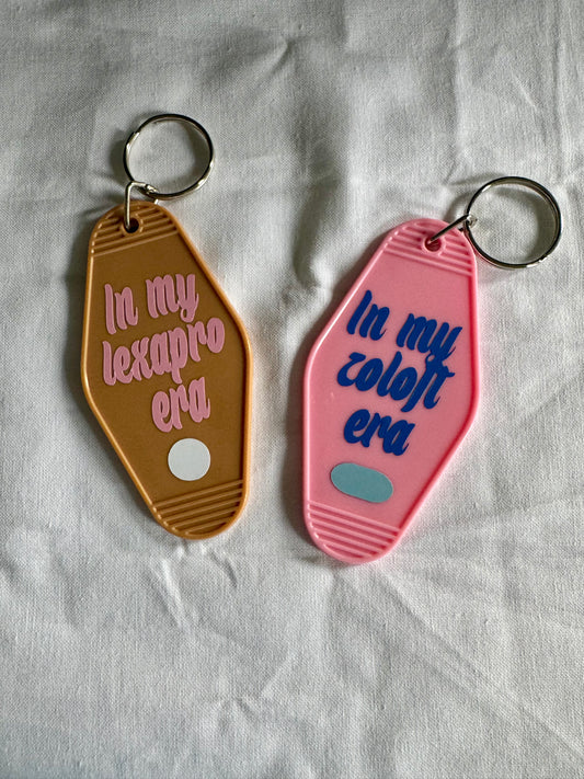 hotel style keychain for mental health awareness! What your favorite antidepressant!